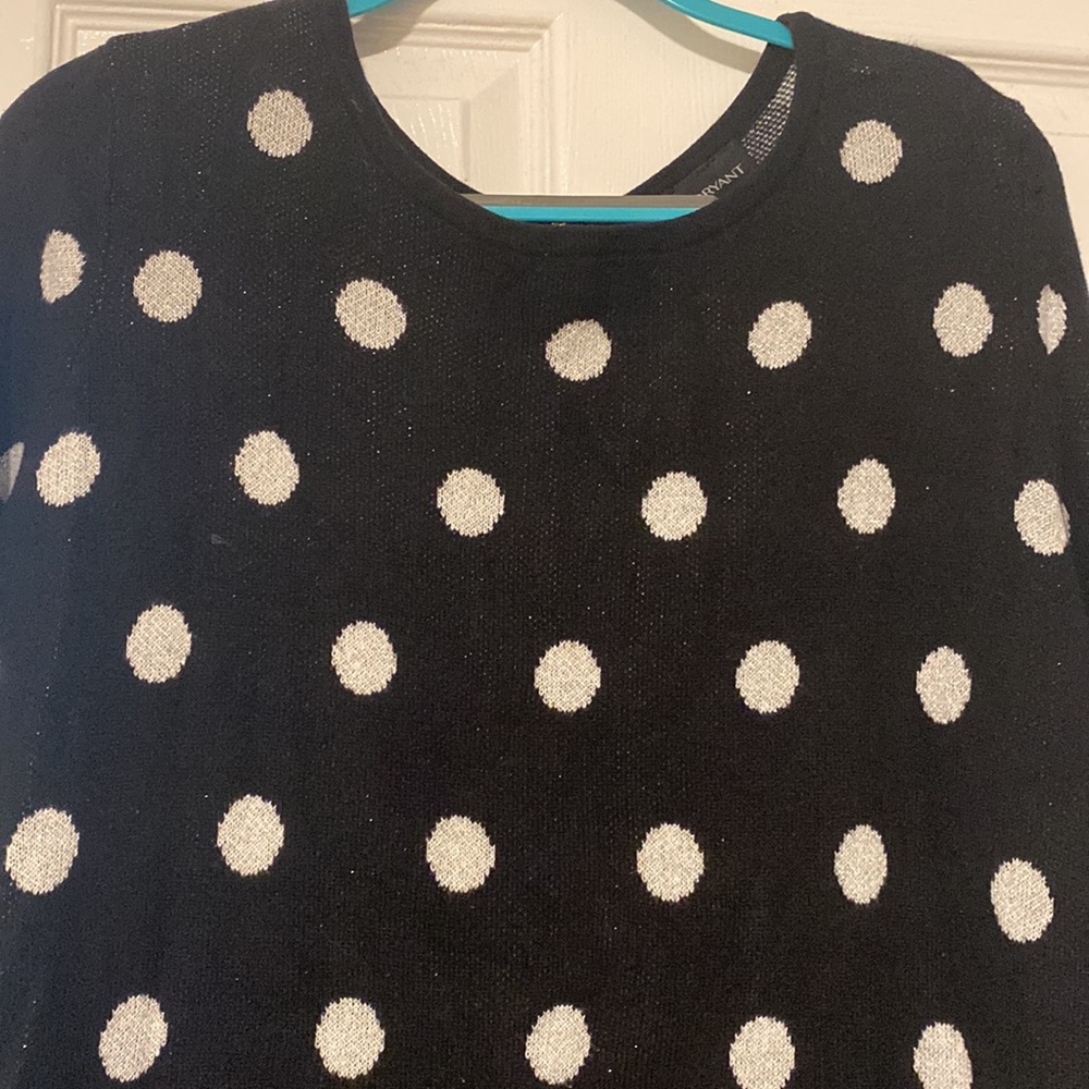Cotton Polka Dot Sweater 18/20 Lane Bryant